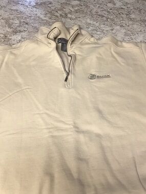 Men's Cream Quarter-Zip Pullover